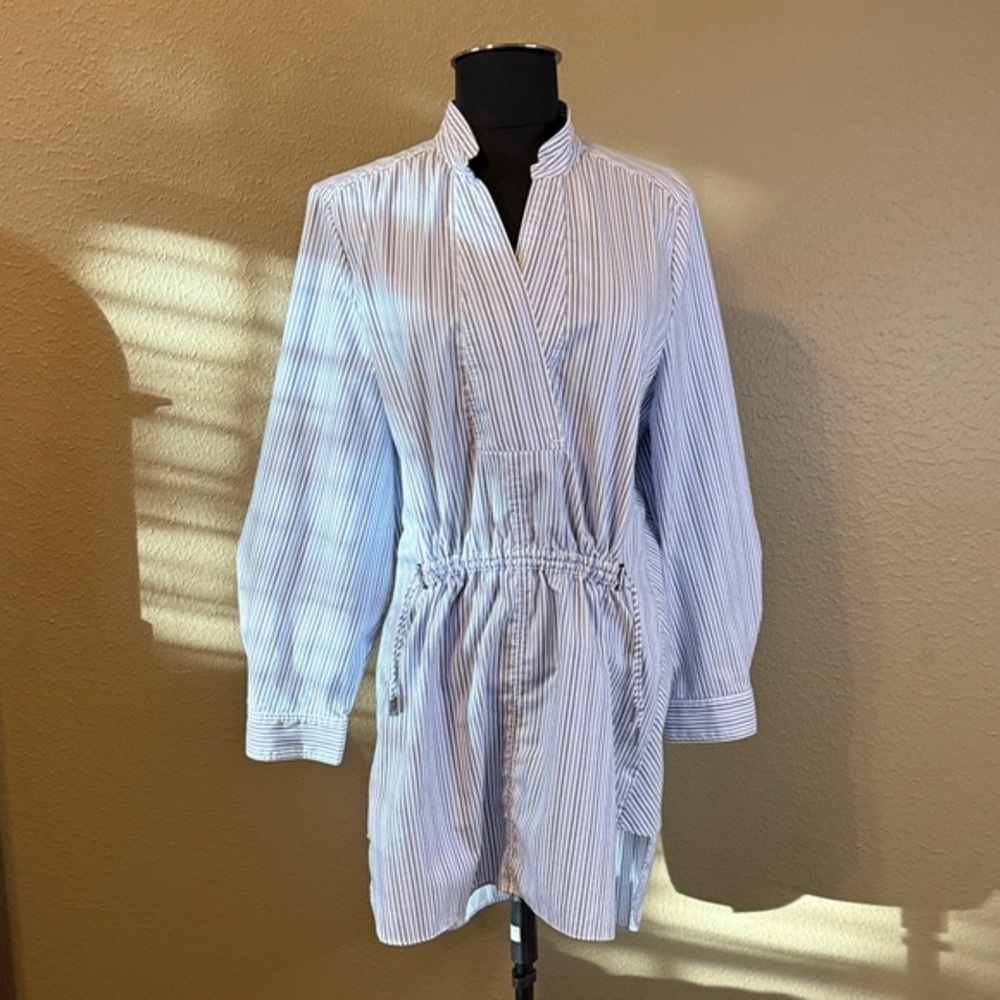Carlisle Blue and White Striped Blouse
